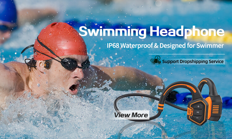 IP68 Swimming Headset Bone Conduction BT Headband Sports Wireless Stereo Head Phones Headphones Bluetooth Earphone