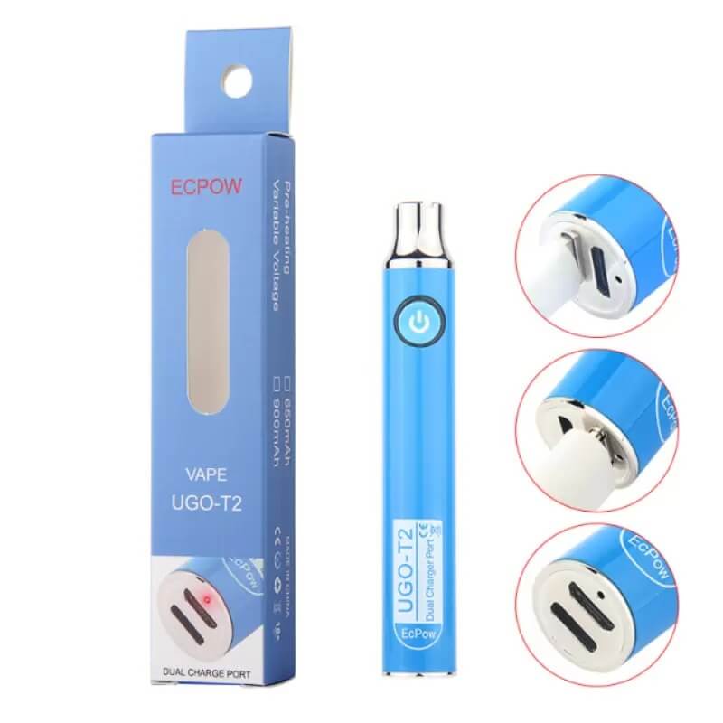 900mAh 510 Thread Battery Variable Voltage Preheat Vape Pen With Dual Charger Port Electronic Cigarette