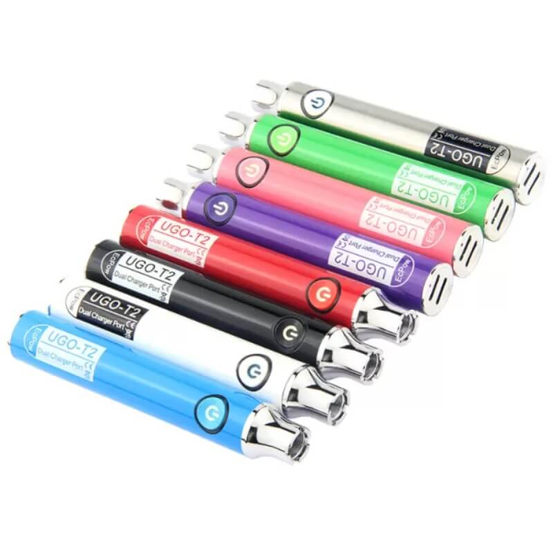 900mAh 510 Thread Battery Variable Voltage Preheat Vape Pen With Dual Charger Port Electronic Cigarette